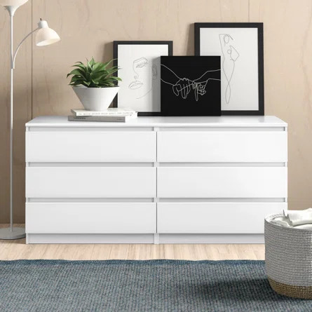 Zipcode Design™ Kepner 6 Drawer 60.5" W Double Dresser | Wayfair North America