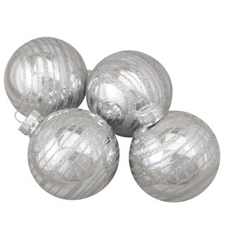 Northlight Set of 4 Silver Christmas Ball Ornaments 2.5" (67mm) | Michaels Stores