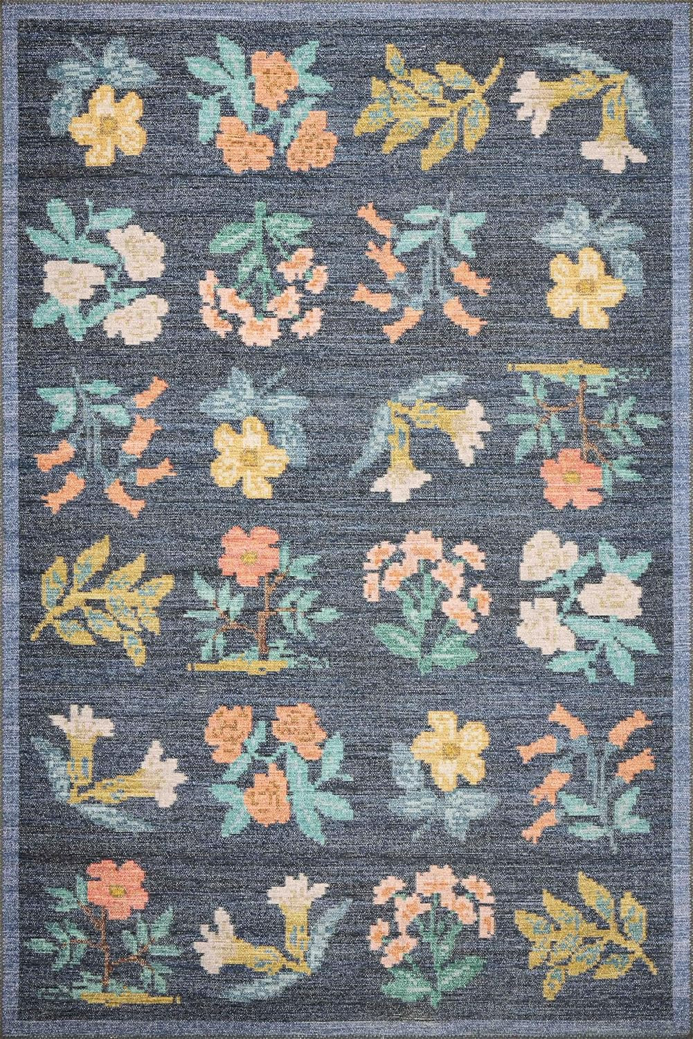 Loloi Rifle Paper Co. x Rosa Navy 7'-6" x 9'-6" Area Rug | Amazon (US)