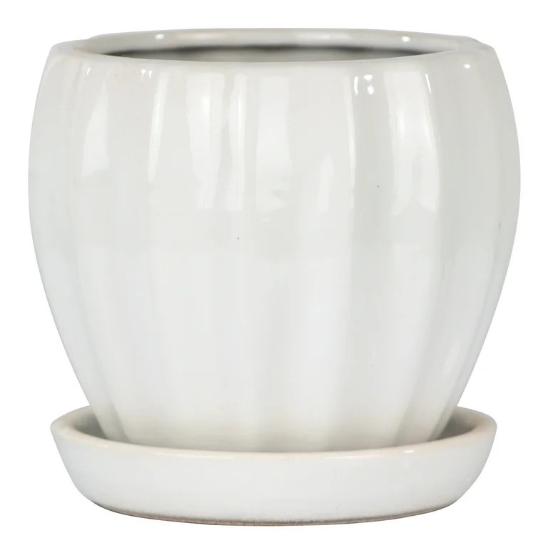 Better Homes & Gardens 6in Lani Ceramic Planter, White | Walmart (US)