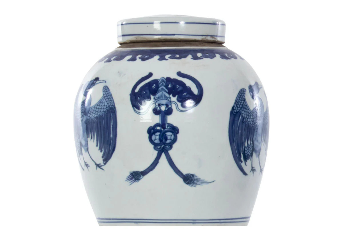 CRANE TEMPLE JAR | Alice Lane Home Collection