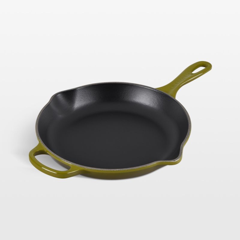 Le Creuset Olive 10.25" Signature Round Skillet + Reviews | Crate & Barrel | Crate & Barrel