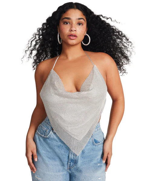 BARELY THERE RHINESTONE HALTER SILVER | Steve Madden (US)