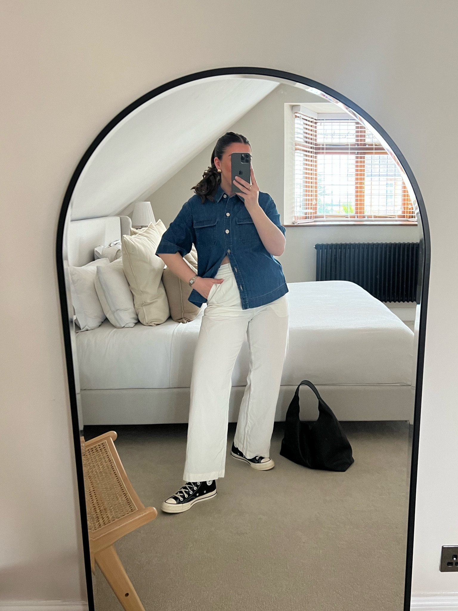 Recent easy outfit 🤍

I wear size 10 in the shirt 

#LTKfindsunder50 #LTKSeasonal #LTKstyletip