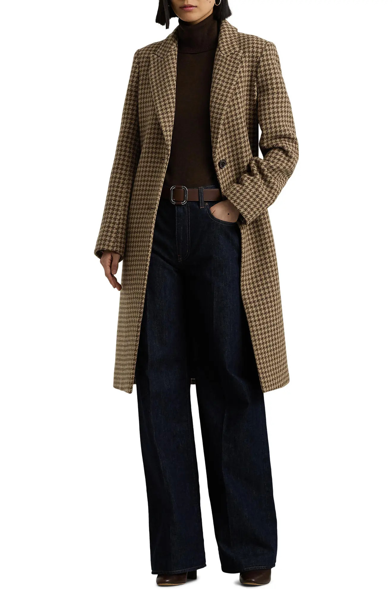 Lauren Ralph Lauren Houndstooth Coat (Women) | Nordstromrack | Nordstrom Rack