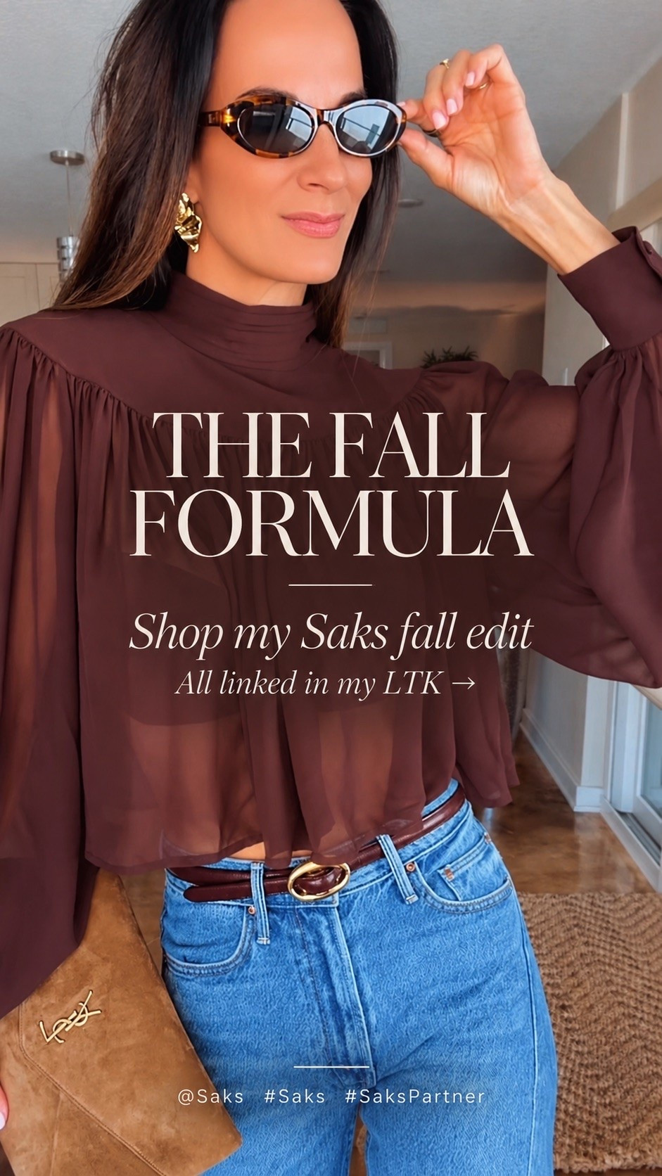 THE FALL FORMULA 🤎🍂 #SaksPartner
Fall dressing is officially back, and my formula is pretty simple: great denim, one gorgeous chocolate blouse, rich suede, a little snakeskin…and accessories that do all the heavy lifting. 😉
 
It’s the mix of classic pieces, luxe textures and those unexpected little details that makes an outfit feel instantly pulled together. Easy, elevated and exactly how I want to do fall.
 
I’ve linked the entire look from @Saks in my LTK Shop so you can shop it all directly. 🤎
 
@Shop.LTK #liketkit
#Saks #SaksPartner @saksfifthavenue

#LTKdayinmylife #LTKgrwm #LTKSeasonal