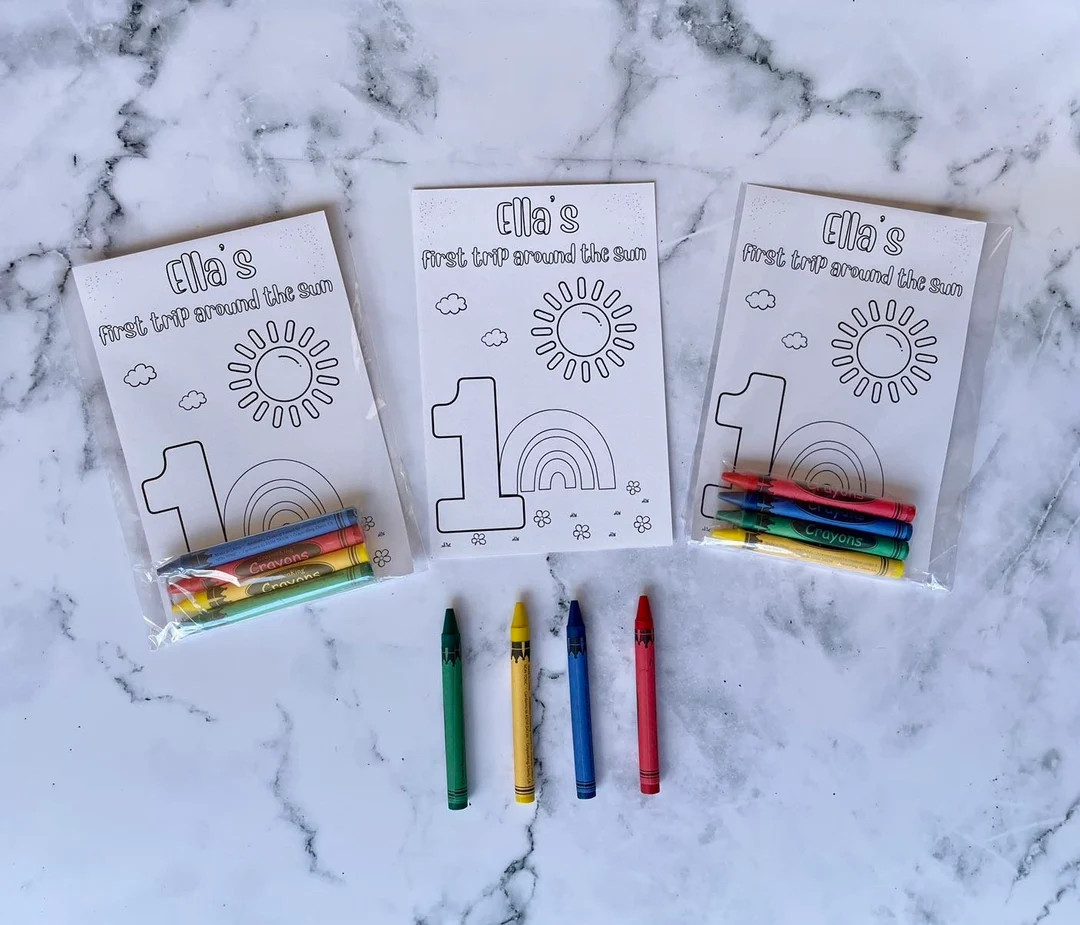 First Trip Around the Sun Party Favors Coloring Kits - Etsy | Etsy (US)