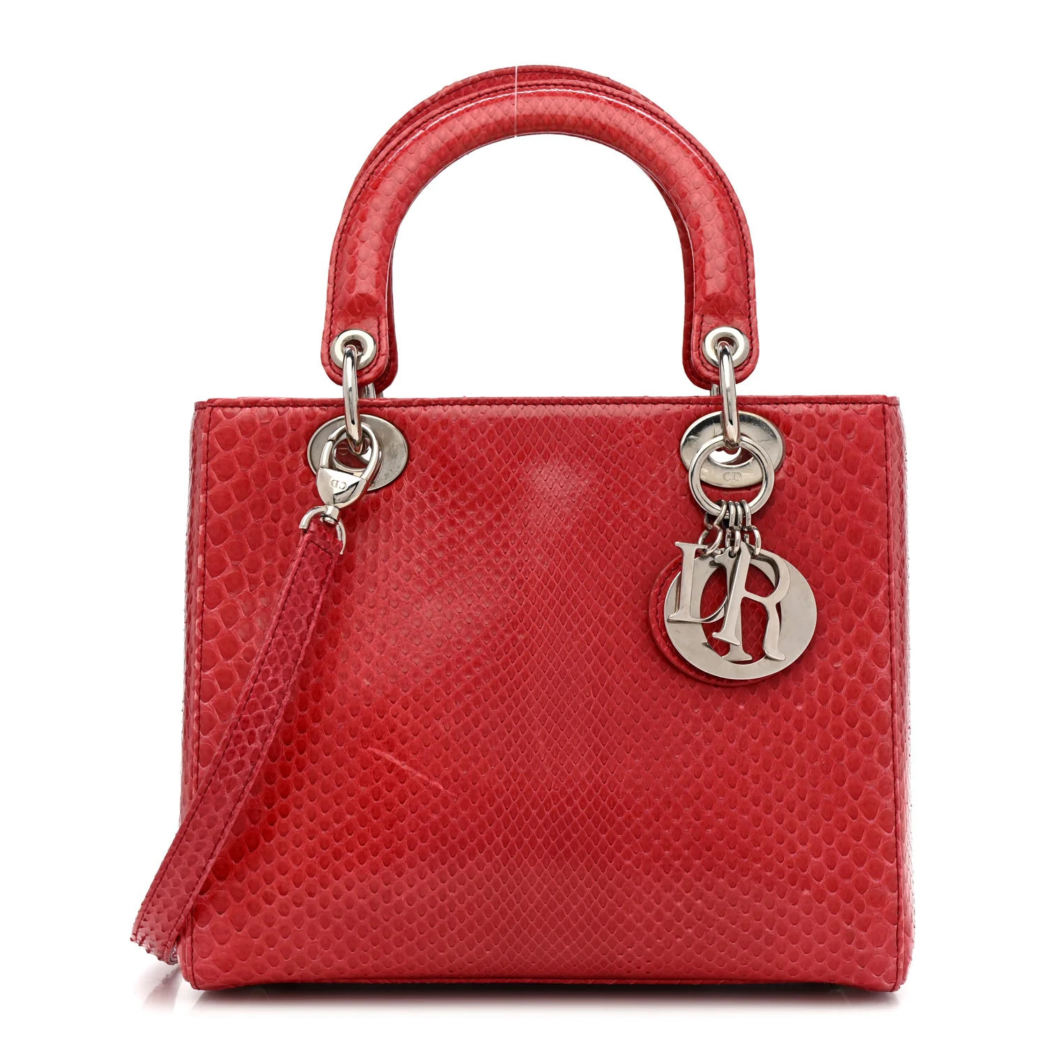Christian Dior Snakeskin Medium Lady Dior Pink 1794504 | FASHIONPHILE (US)