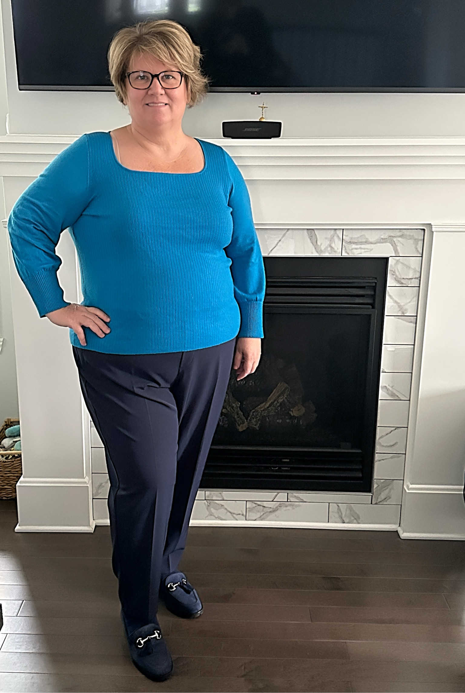 Today’s outfit is a monochromatic blue look. Sweater and shoes  from Talbots, pants by Athleta.
#monochromeoutfit #casualoutfit #plussize #appleshape #blueoutfit #talbots


#LTKsalealert #LTKplussize #LTKover40