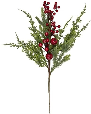 Northlight Frosted Berry Artificial Christmas Branch Spray, 20", Red | Amazon (US)