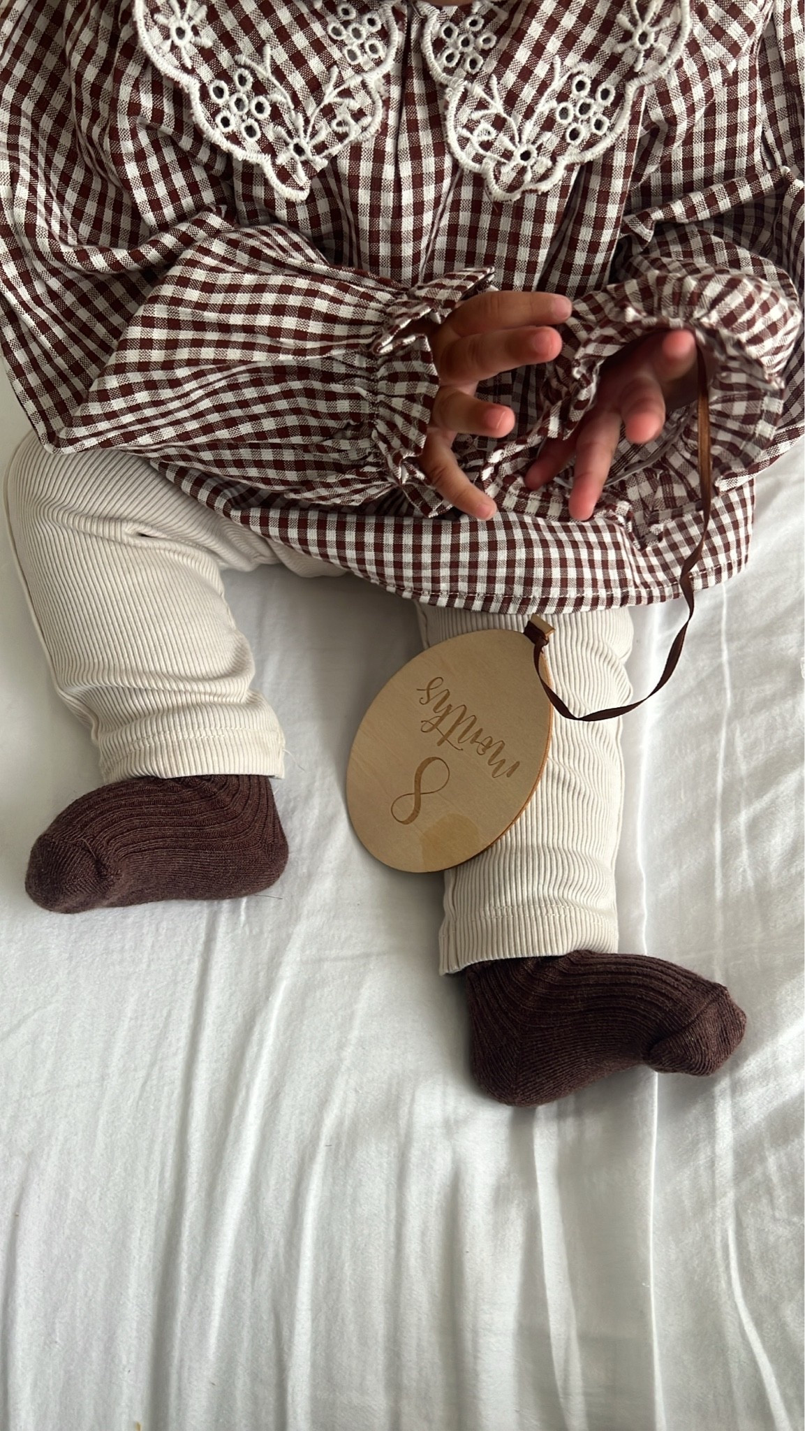 brown autumn outfit baby