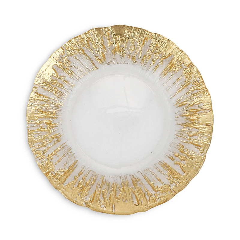 Vietri Rufolo Glass Gold Brushstroke Salad Plate | Bloomingdale's (US)