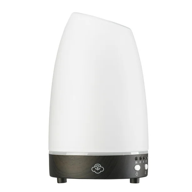 Serene House Ultrasonic Aroma Diffuser Astro White Glass Dark Wood - Walmart.com | Walmart (US)