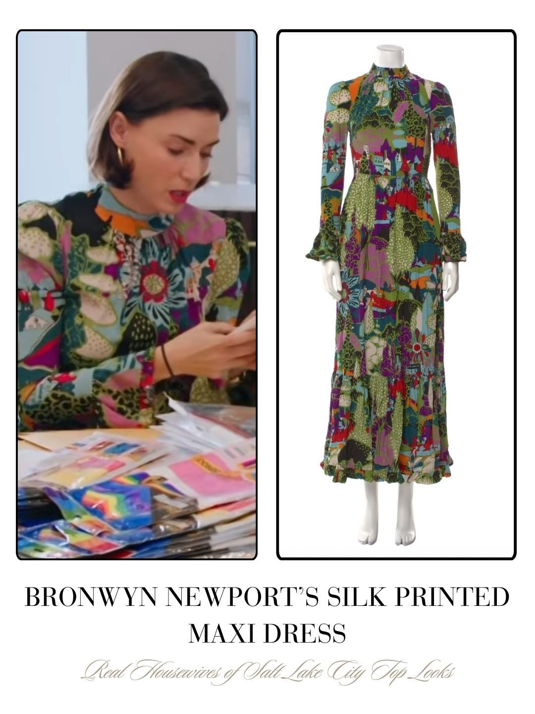 Bronwyn Newport’s Silk Printed Maxi Dress