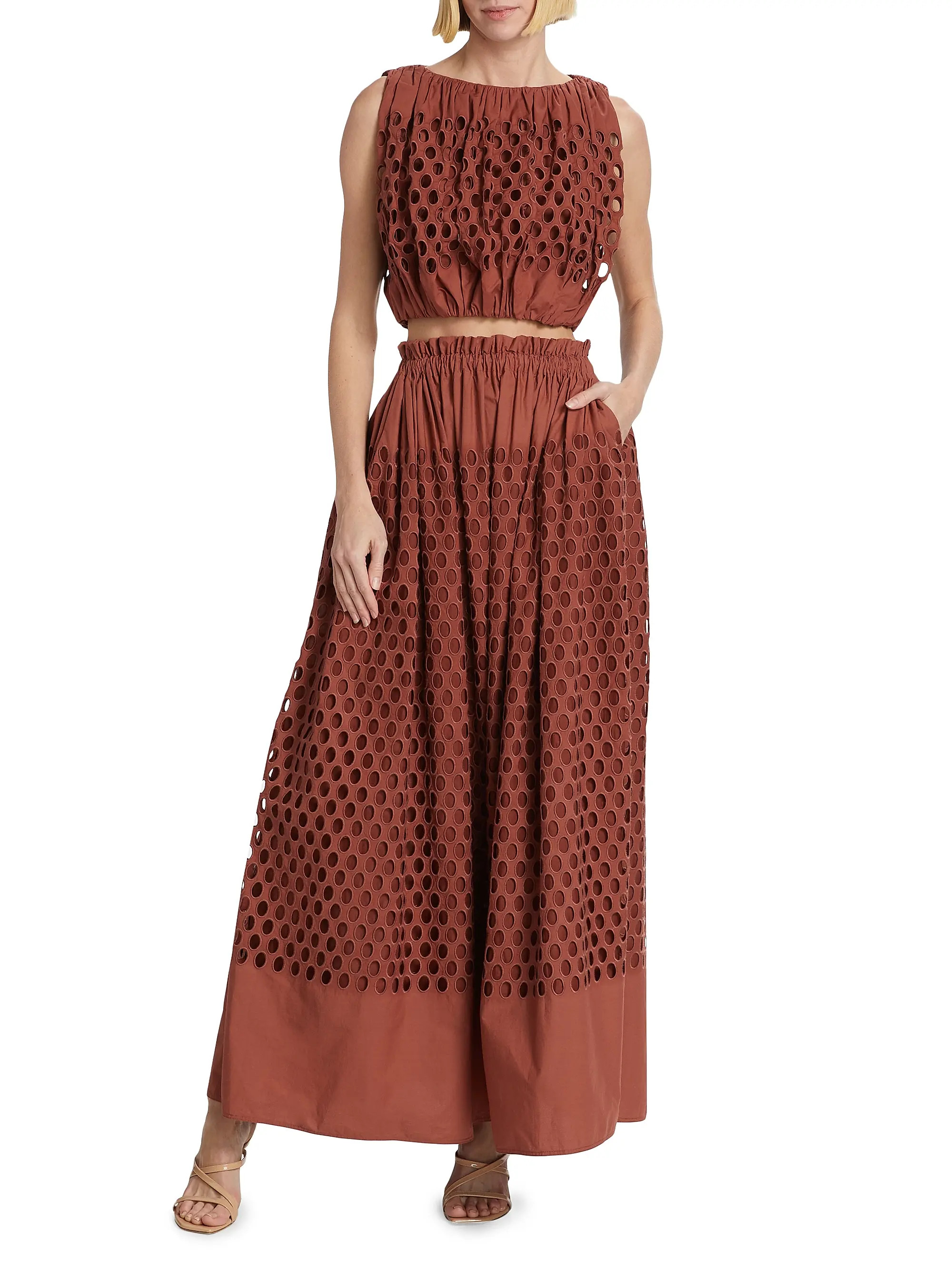 Flora Eyelet Maxi Skirt | Saks Fifth Avenue
