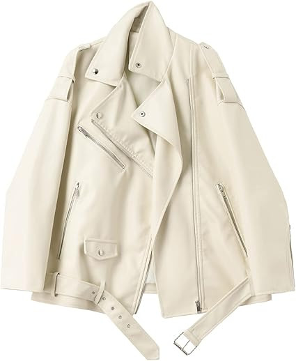 LY VAREY LIN Women Faux Leather Jacket Lapel Collar Motorcycle Zip Up Long Sleeve Motor Biker Sho... | Amazon (US)