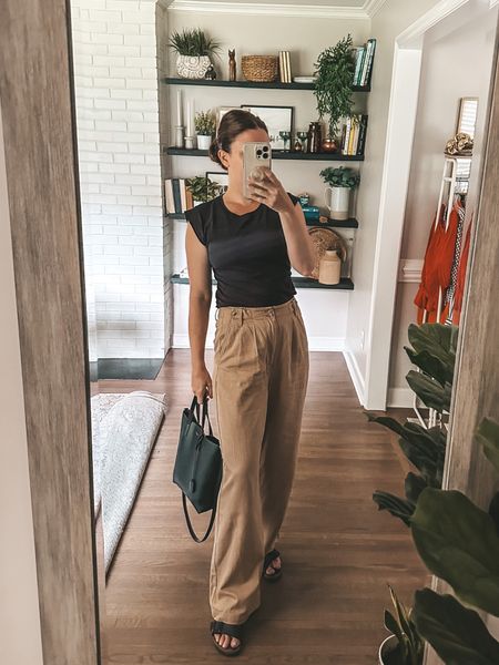 Madewell wide leg pants and muscle tank with YSL bag and Birkenstocks 

#LTKshoecrush #LTKstyletip #LTKitbag