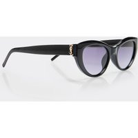 Side Logo Cat Eye Shaped Thin Framed Sunglasses In Black, Women's Size UK 0 | EGO (UK)