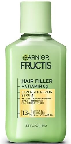 Garnier Fructis Hair Filler Strength Repair Serum Treatment with Vitamin Cg, Hair Serum for Weak,... | Amazon (US)