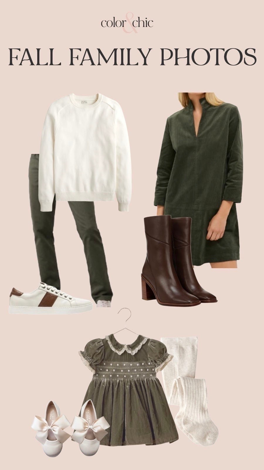 Fall family photos outfits with a green theme! Love this for the season with the coordinating colors

#LTKStyleTip #LTKSeasonal