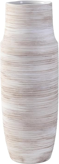 ALMA 18 inch Extra Tall White Ceramic Vases for Centerpieces Farmhouse Living Room Floor, Boho Pa... | Amazon (US)