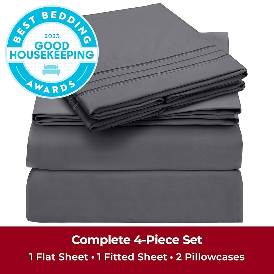 Mellanni Queen Sheet Set - 4 Piece Iconic Collection Bedding Sheets & Pillowcases - Hotel Luxury,... | Amazon (US)