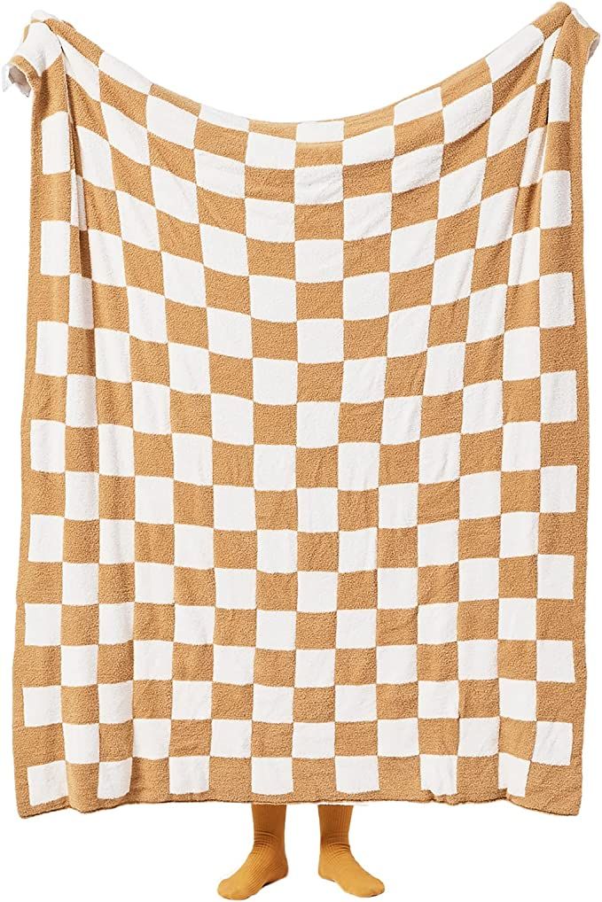 Amazon.com: YIRUIO Throw Blankets Checkerboard Grid Chessboard Gingham Warmer Comfort Reversible ... | Amazon (US)