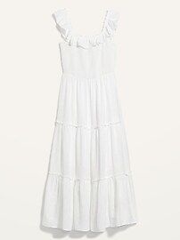 Ruffled Smocked-Bodice Embroidered Sleeveless Maxi Dress for Women$49.9925% Off Taken at Checkout... | Old Navy (US)