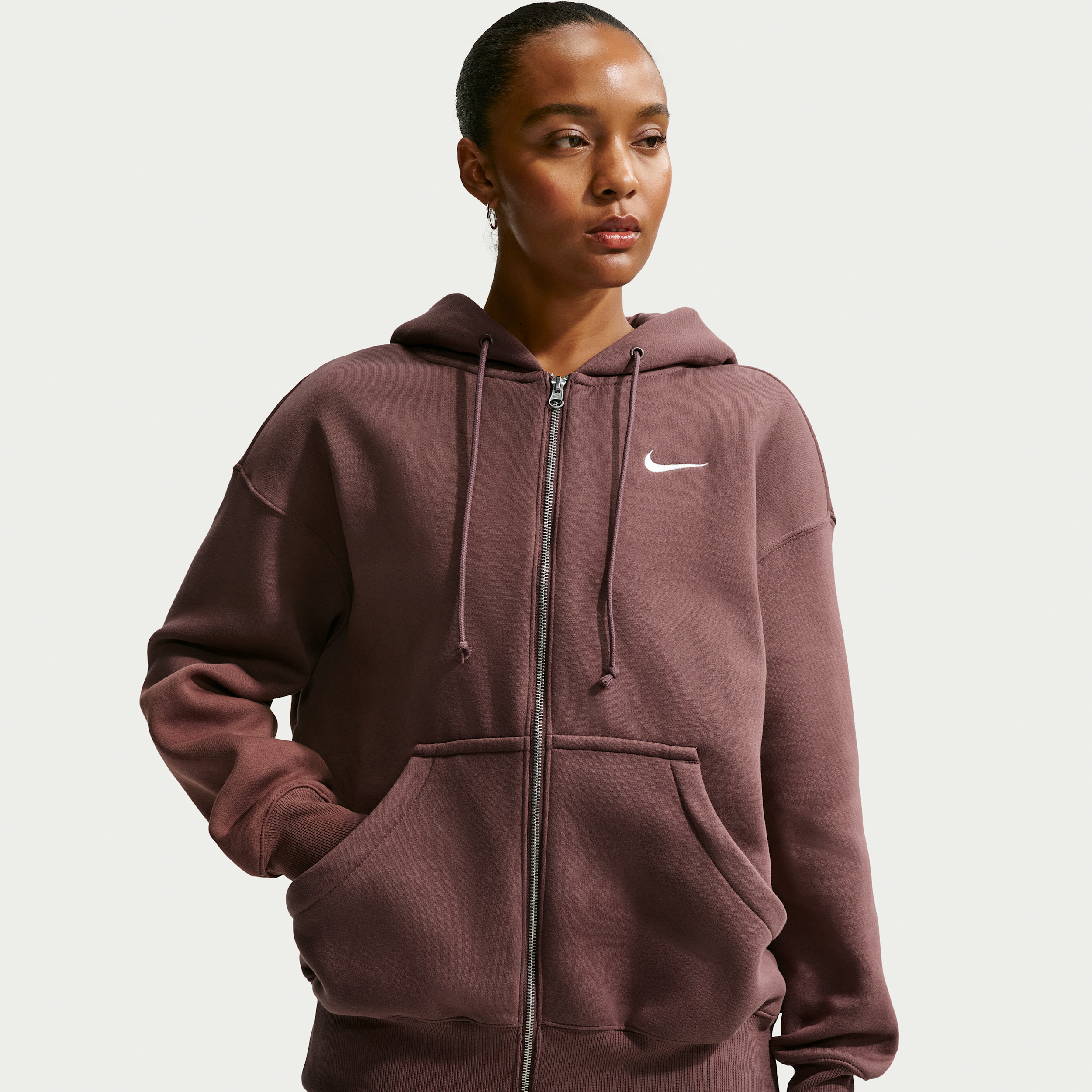 Women's Nike Sportswear Phoenix Fleece Oversized Full-Zip Hoodie in Purple | DQ5758-502 | Nike (US)