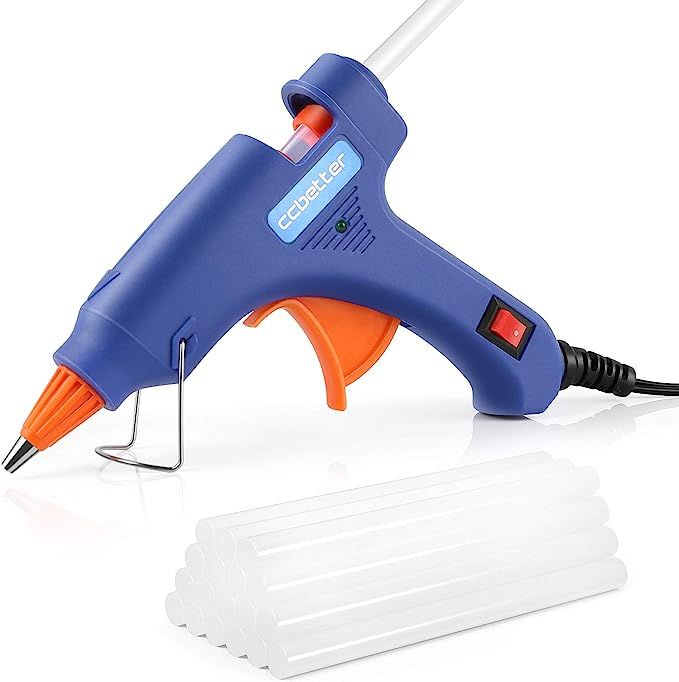 Hot Glue Gun,ccbetter upgraded version Mini Hot Melt Glue Gun with 30pcs Glue Sticks with glue gu... | Amazon (US)