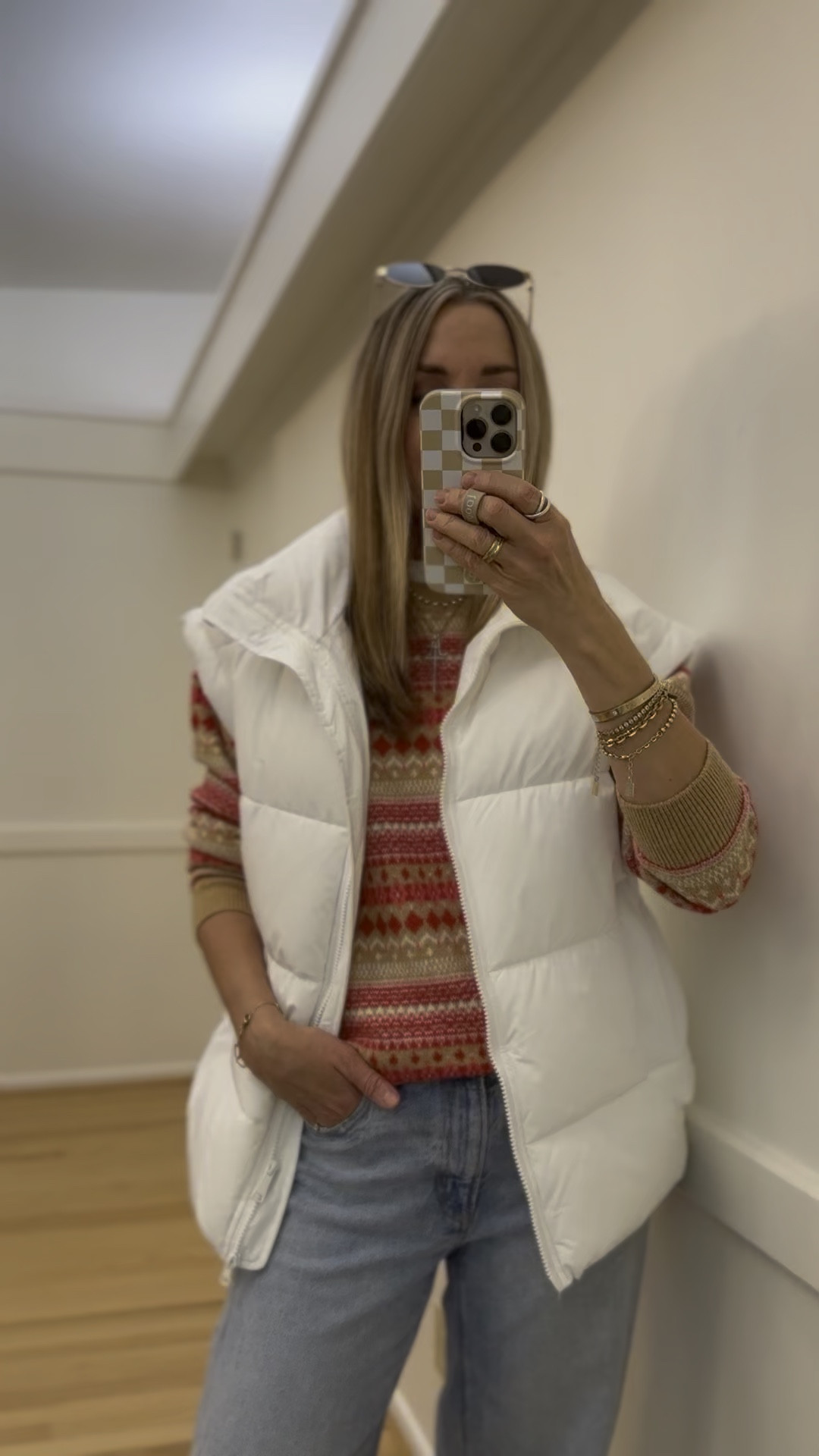 Weekend outfit inspo! White puffer vest, loft fair isle sweater, American eagle barrel jeans, mephisto mule clog slip ons #ltkstyletip

#LTKGiftGuide #LTKSaleAlert #LTKFindsUnder50

#LTKOver40 #LTKFindsUnder50 #LTKHoliday