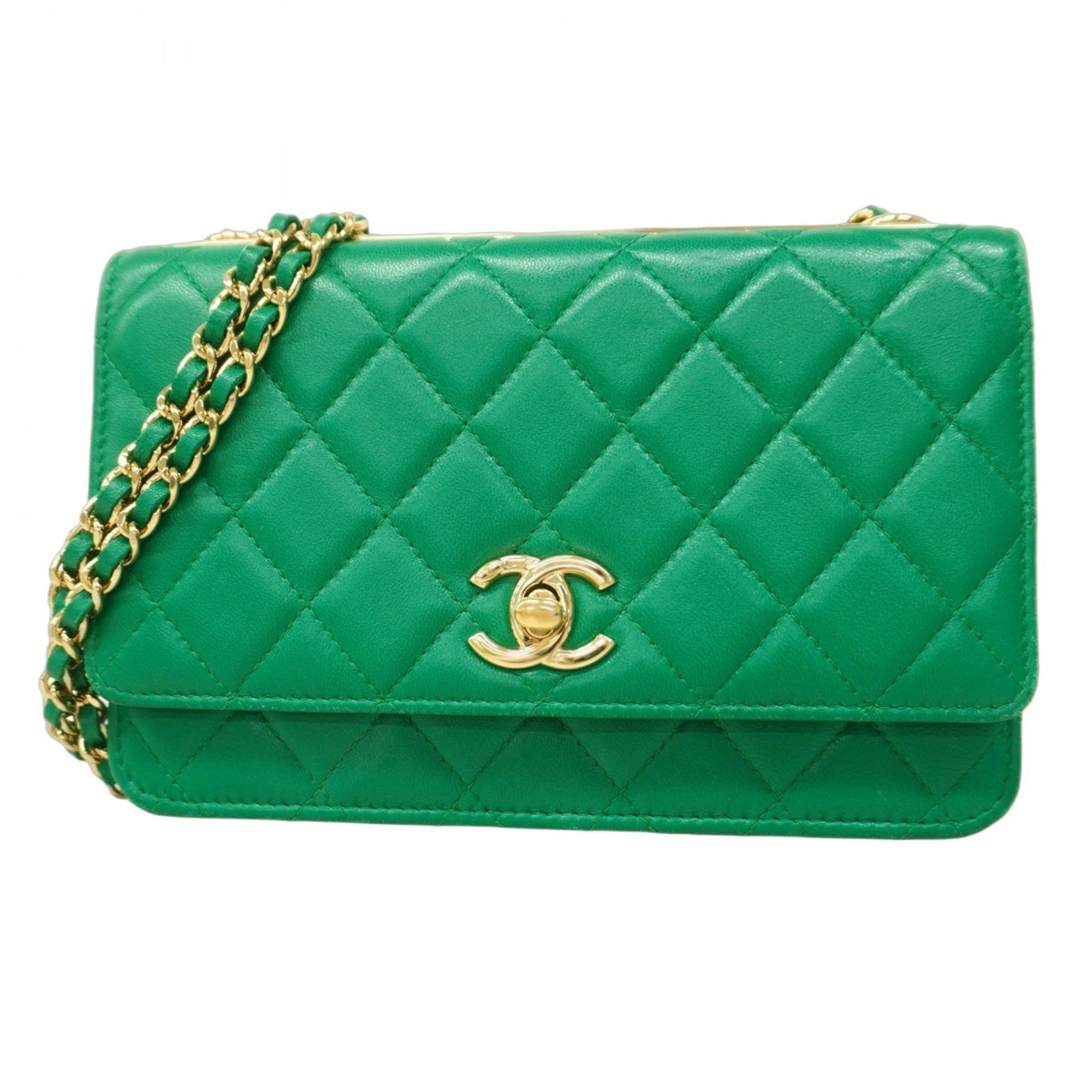 Chanel Leather Chain/Shoulder Wallet (Pre-Owned) | Shop Simon