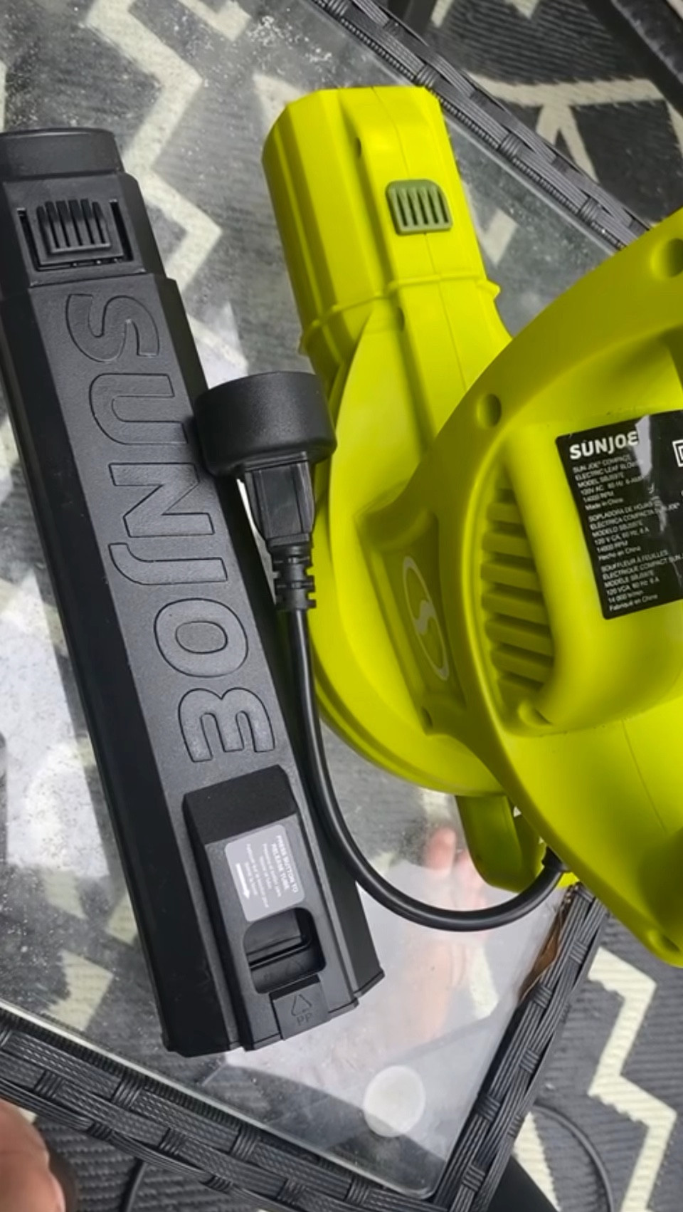 Compact blower. This snaps together and just plug it in to an extension cord and go! Super lightweight but gets the job done. Perfect for an RV to blow off everything from your site to eliminate tracking in sand and leaves from outside  

#LTKhome #LTKSeasonal