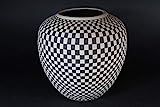 Hand made Pottery Black & White checkerd vase | Amazon (US)