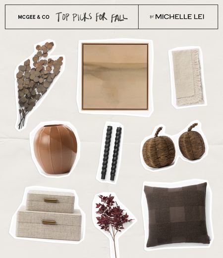 McGee and Co. my top picks for fall 🍁

Fall home decor, pumpkins, dried leaves, faux leaves, pillow, candles

#LTKFind #LTKhome #LTKunder100