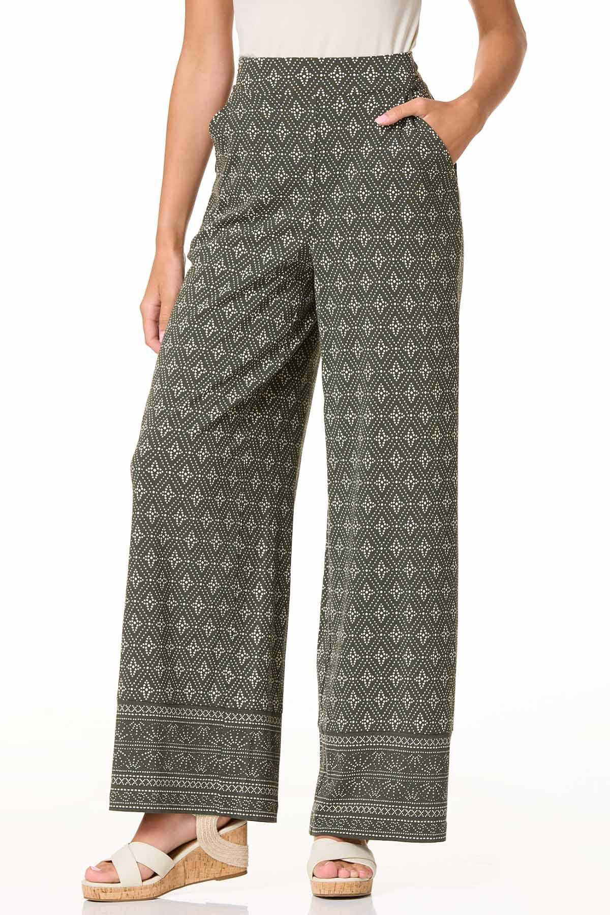 Medallion Bordered Pants | Cato Fashions