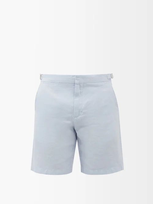 Orlebar Brown - Norwich Cotton-twill Shorts - Mens - Light Blue | Matches (US)