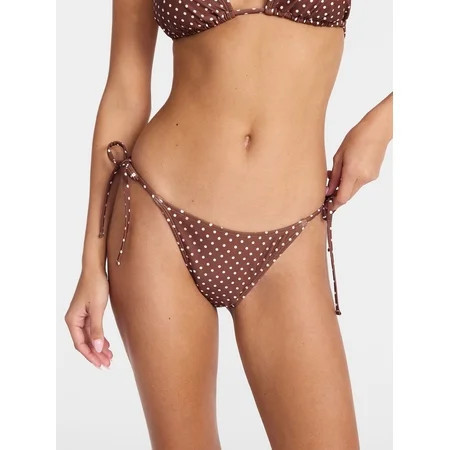 No Boundaries Polka Dot Low Rise String Swim Bottoms Women s XXS-XXL | Walmart (US)