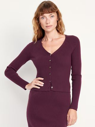 SoSoft Lite Ribbed Crop Cardigan | Old Navy (US)