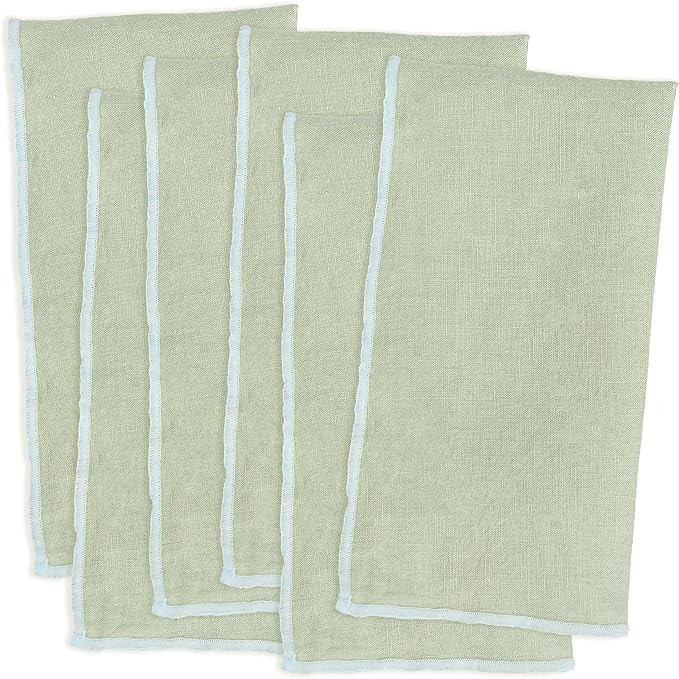 ELYN Linen Napkins, Reusable & Washable Cloth Napkins, Made with 100% European Flax Linen, Set of... | Amazon (US)