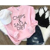 Chips and Salsa Diet Sweatshirt  Original Design | Etsy (US)