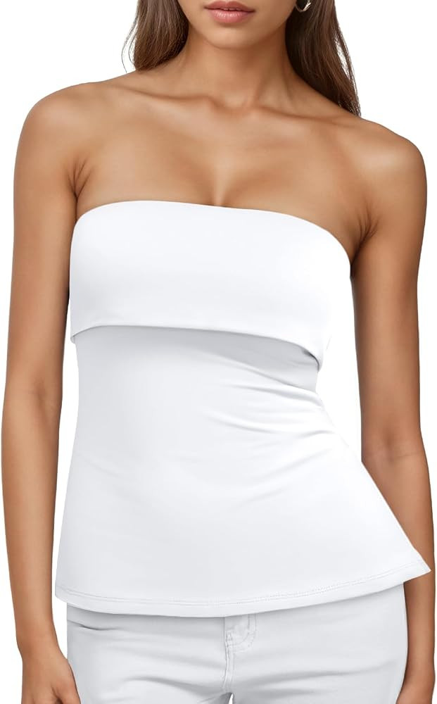 Trendy Queen Going Out Tops for Women Summer Spring Tube Tops Cute Off The Shoulder Backless Cors... | Amazon (US)