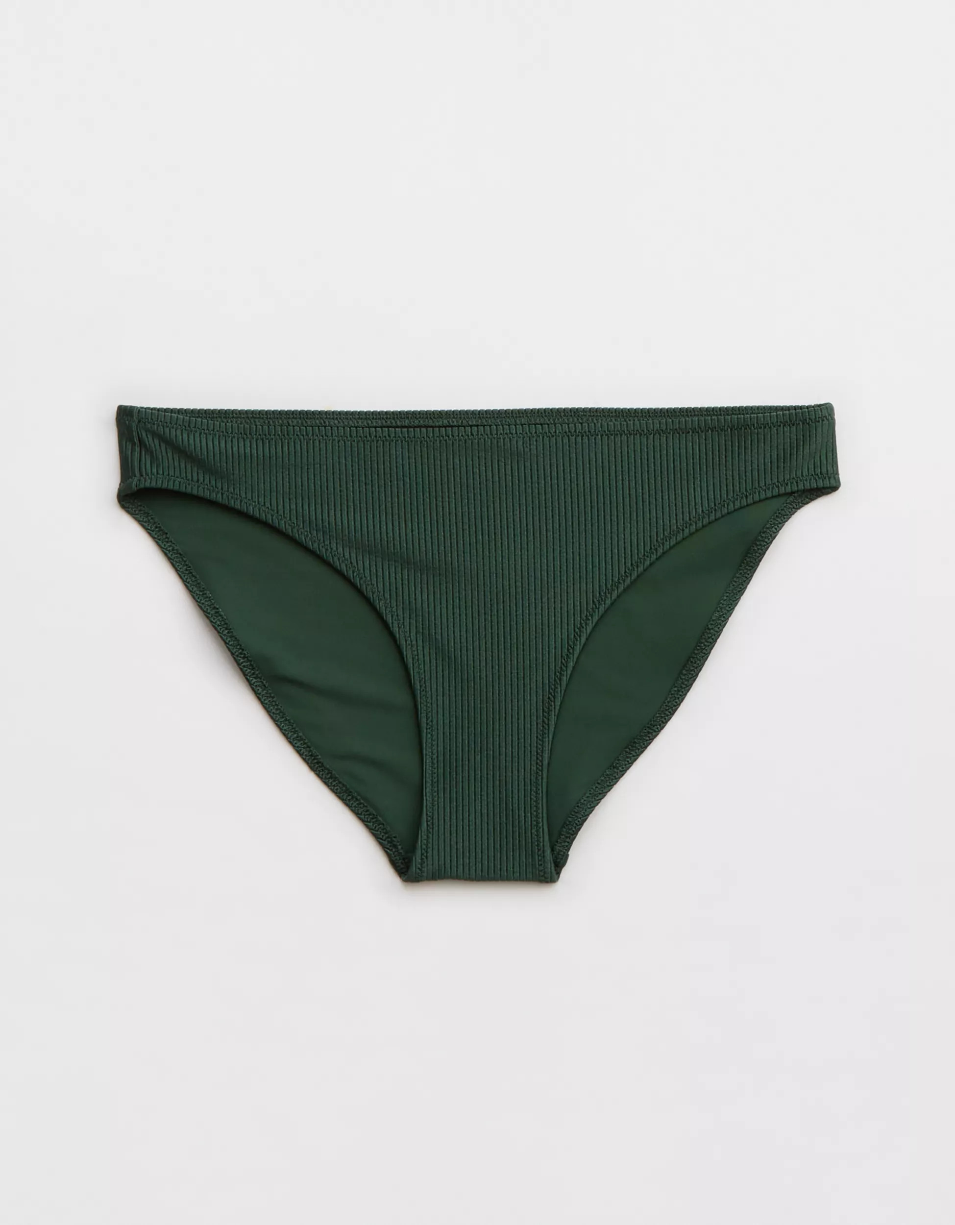 Aerie Shine Rib Full Coverage Bikini Bottom | Aerie