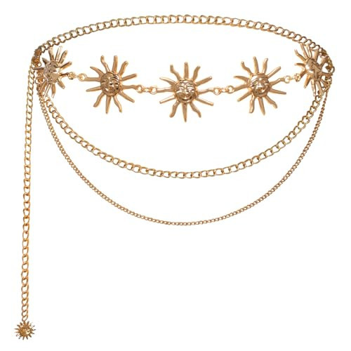 Scarlet Darkness Women Renaissance Chain Belts Western Cowgirl Outfits Chain Belts for Dress Sun 2XL | Amazon (US)