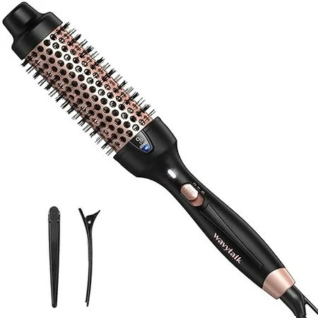 Wavytalk Pro Thermal Brush for Blowout Look 1 1/2 Inch Ionic Heated Round Brush Makes Hair Smoother Dual Voltage Thermal Round Brush Get Natural Curls Easy to Use 30S Fast Heating | Walmart (US)