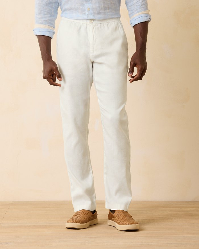 Beach Coast Linen-Blend Elastic-Waist Pants | Tommy Bahama