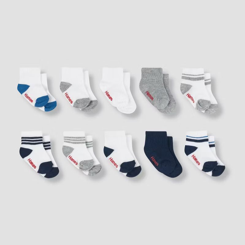 Hanes Toddler Boys' 10pk Athletic Socks - Colors May Vary | Target