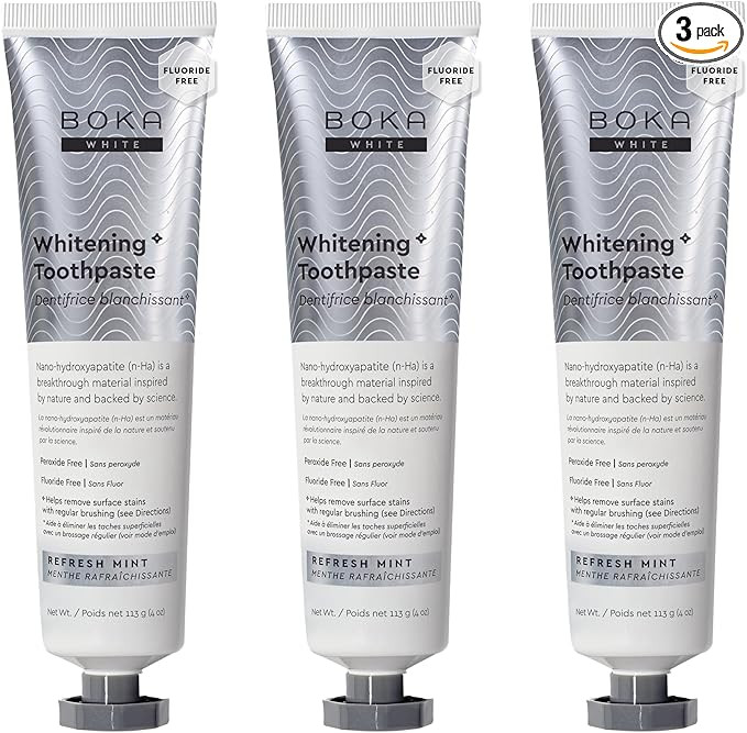 Boka Fluoride Free Toothpaste, Nano Hydroxyapatite Toothpaste, Appropriate for Sensitive Teeth, f... | Amazon (US)
