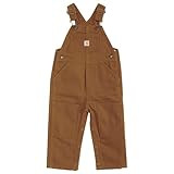 Carhartt boys Bib Overalls, Carhartt Brown, 4T US | Amazon (US)