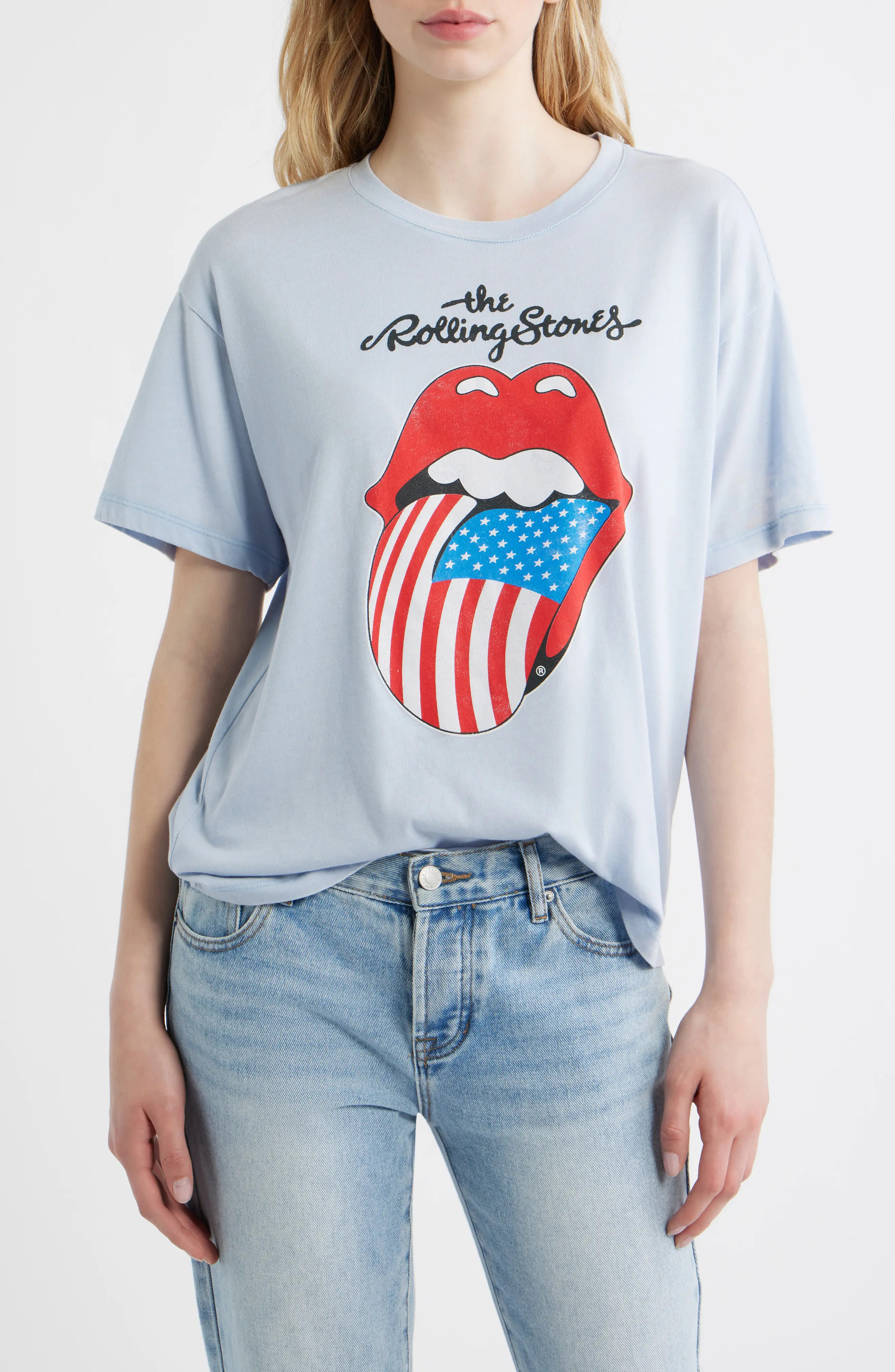 Daydreamer Rolling Stones Hot Lips Flag Graphic T-Shirt (Women) | Nordstrom | Nordstrom